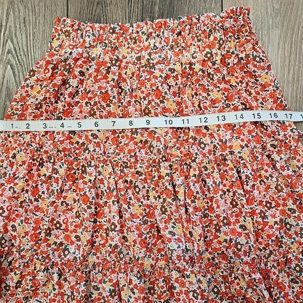 Newbury Kustom, Red, Floral, A-Line, Skirt, Summer, Flower, School, Spring, Girl
